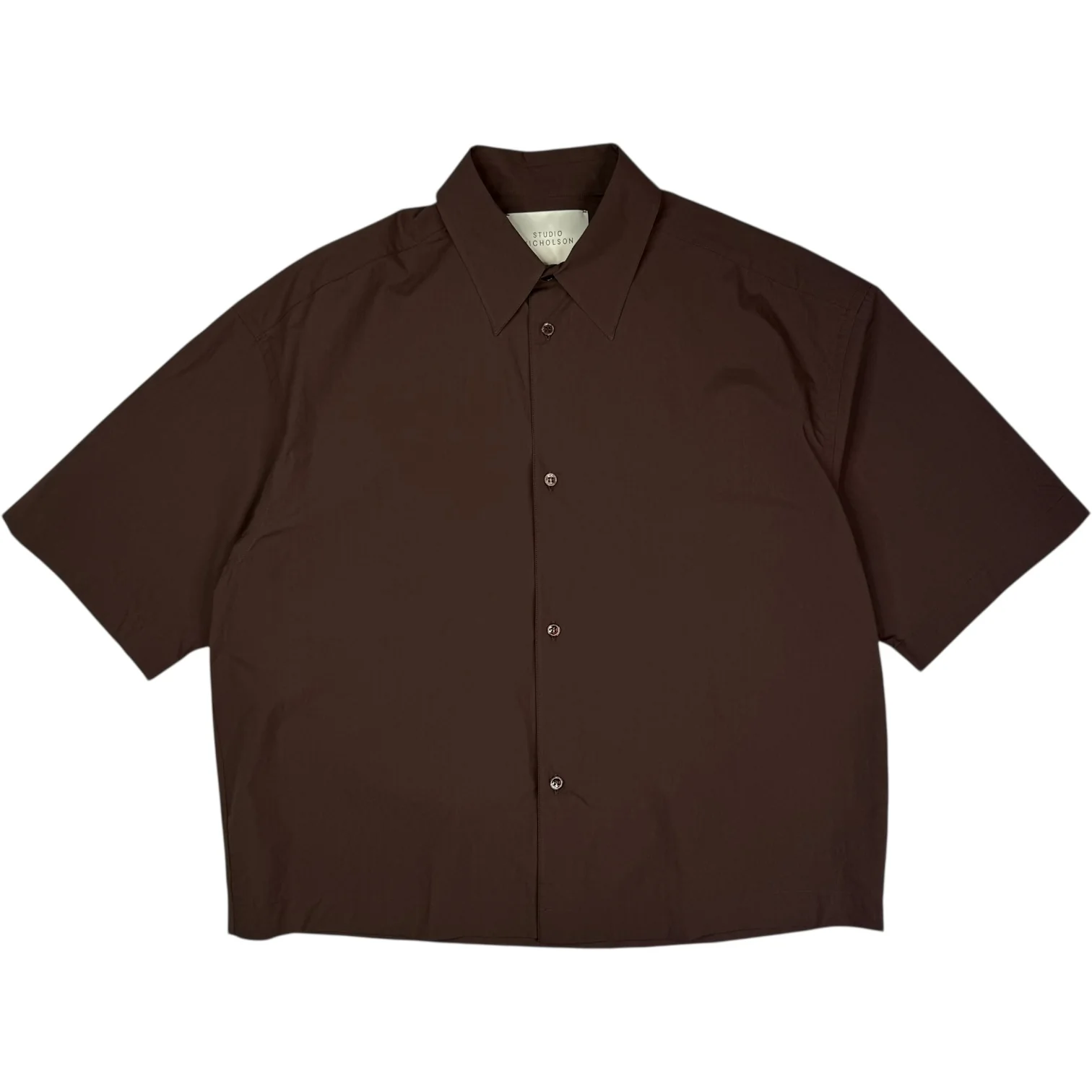Sanko Shirt Paper Poplin Cocoa - Image 2