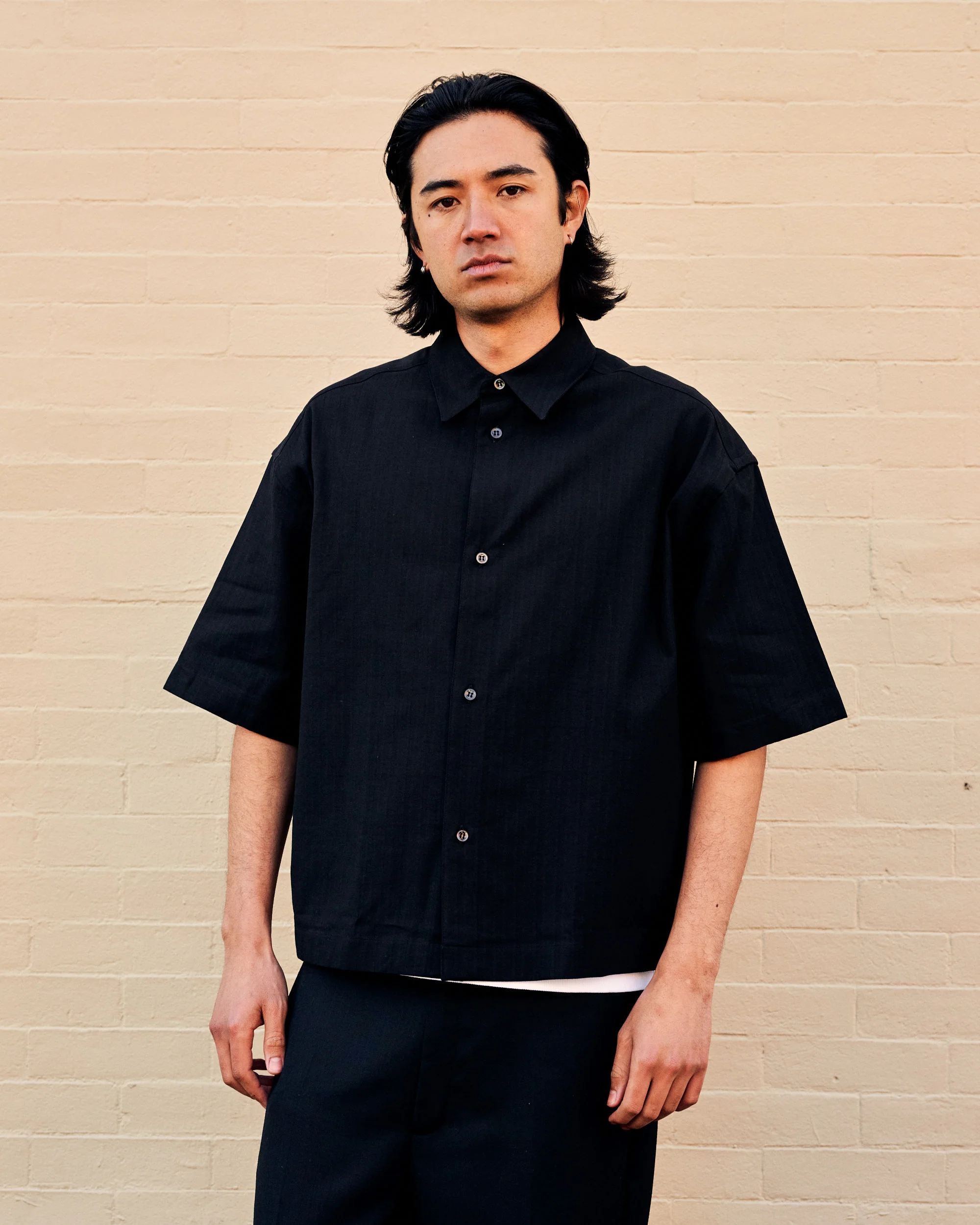 Sanko Short Sleeve Shirt Black - Image 4