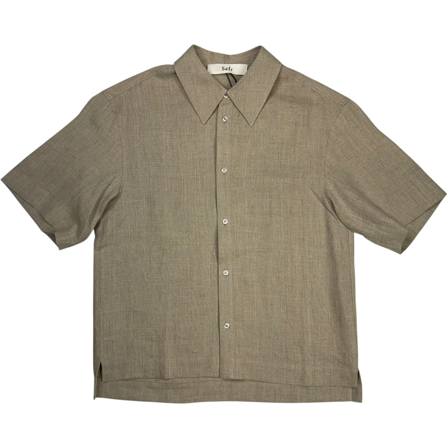 Dao Shirt Beige Concrete Linen - Image 2