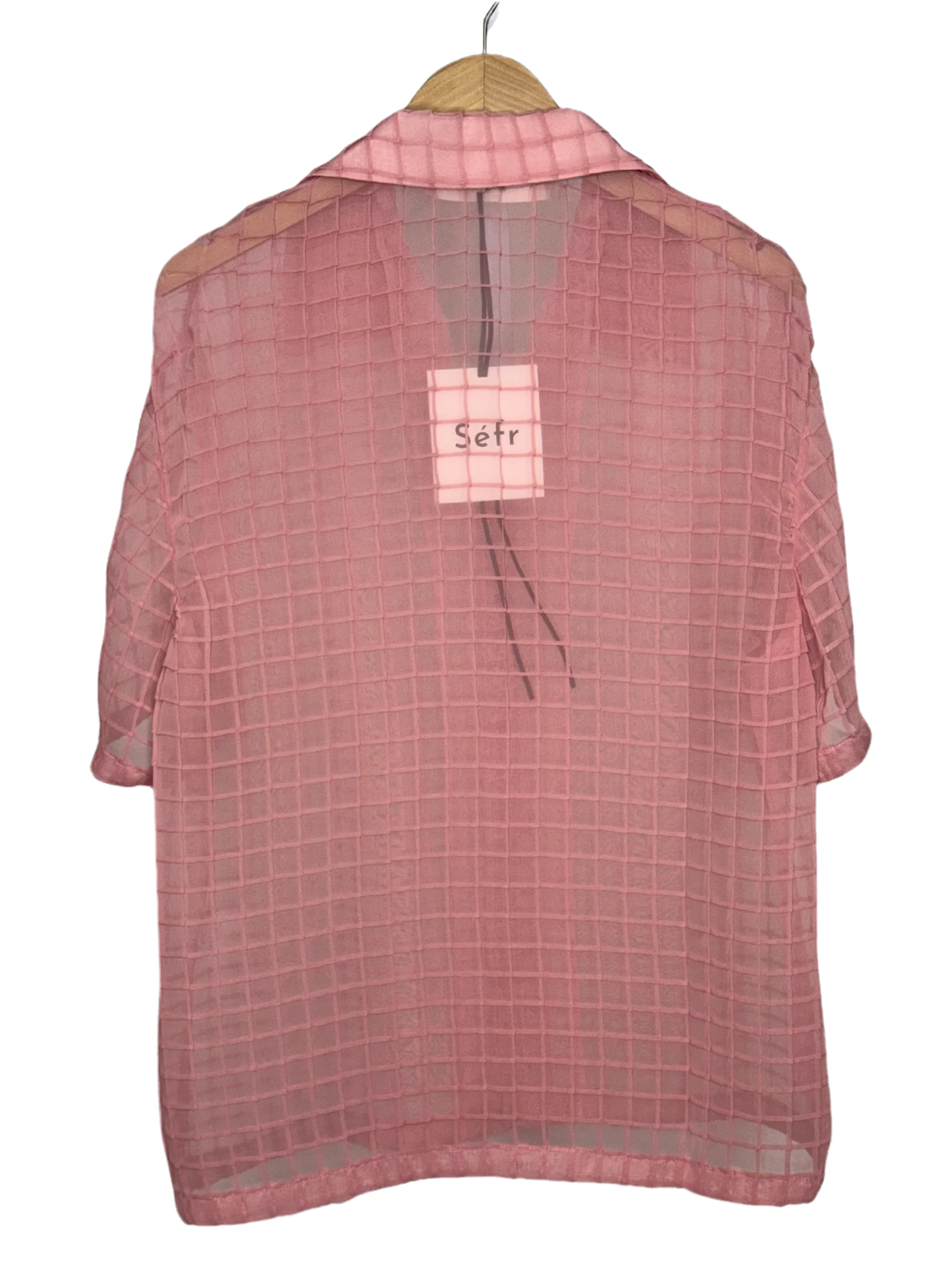 Sergio Shirt Pink Pleat - Image 4