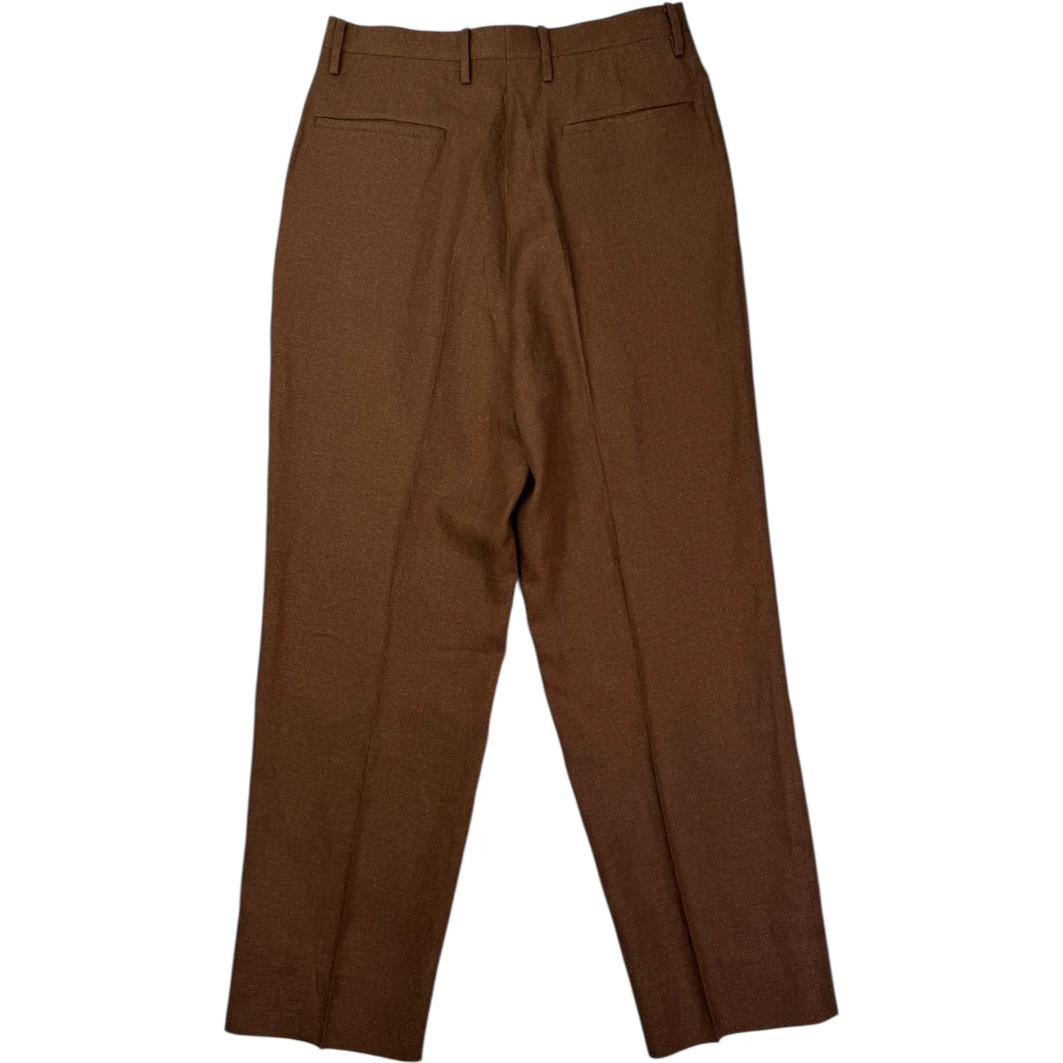 Shoecut Slack Brown Linen Silk - Image 2