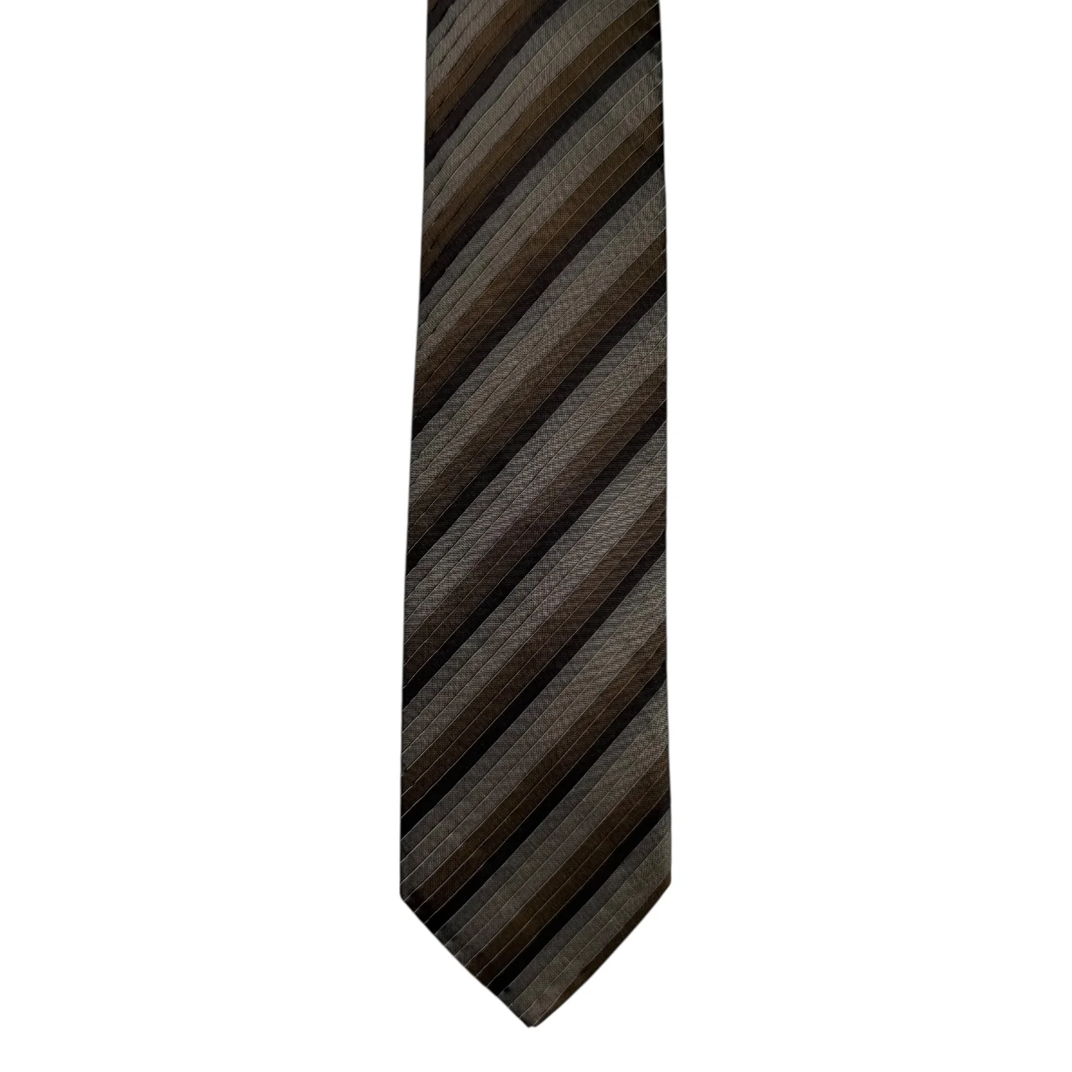 Silk Necktie Grey Multi Stripe