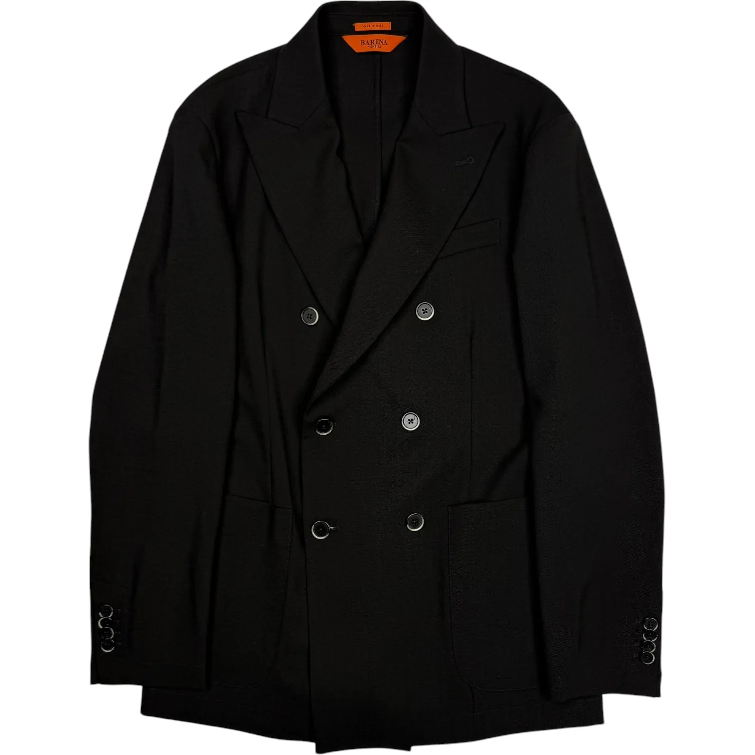 Siroco Double Breasted Blazer Black Grana