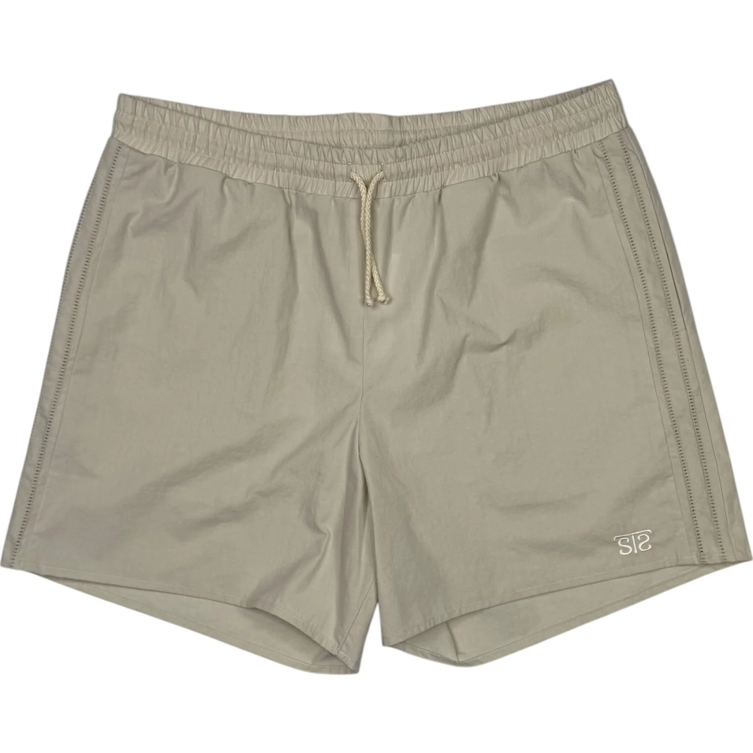 Vented Drawstring Shorts Oyster
