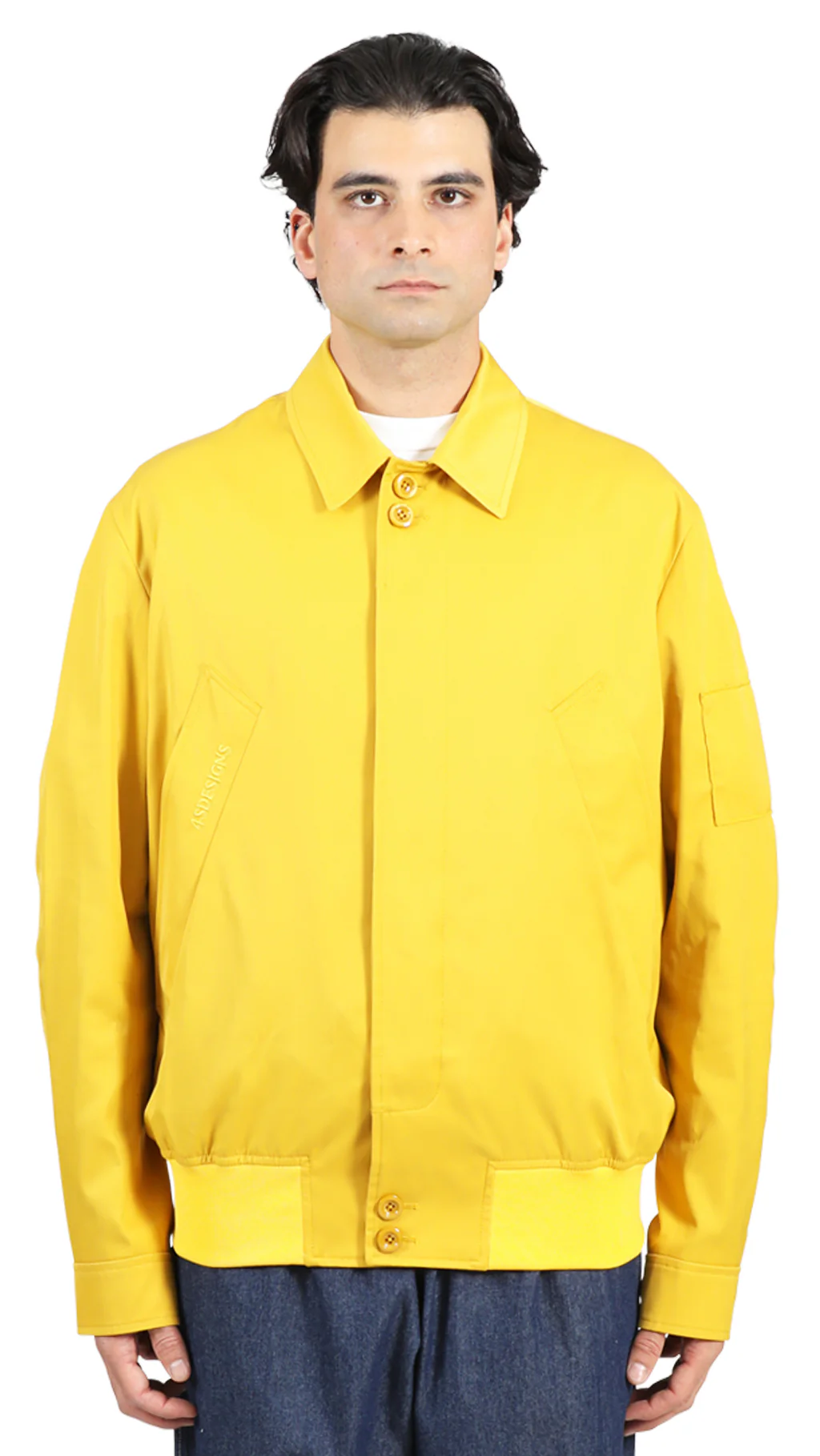 Split Raglan Bomber Yellow - Image 3