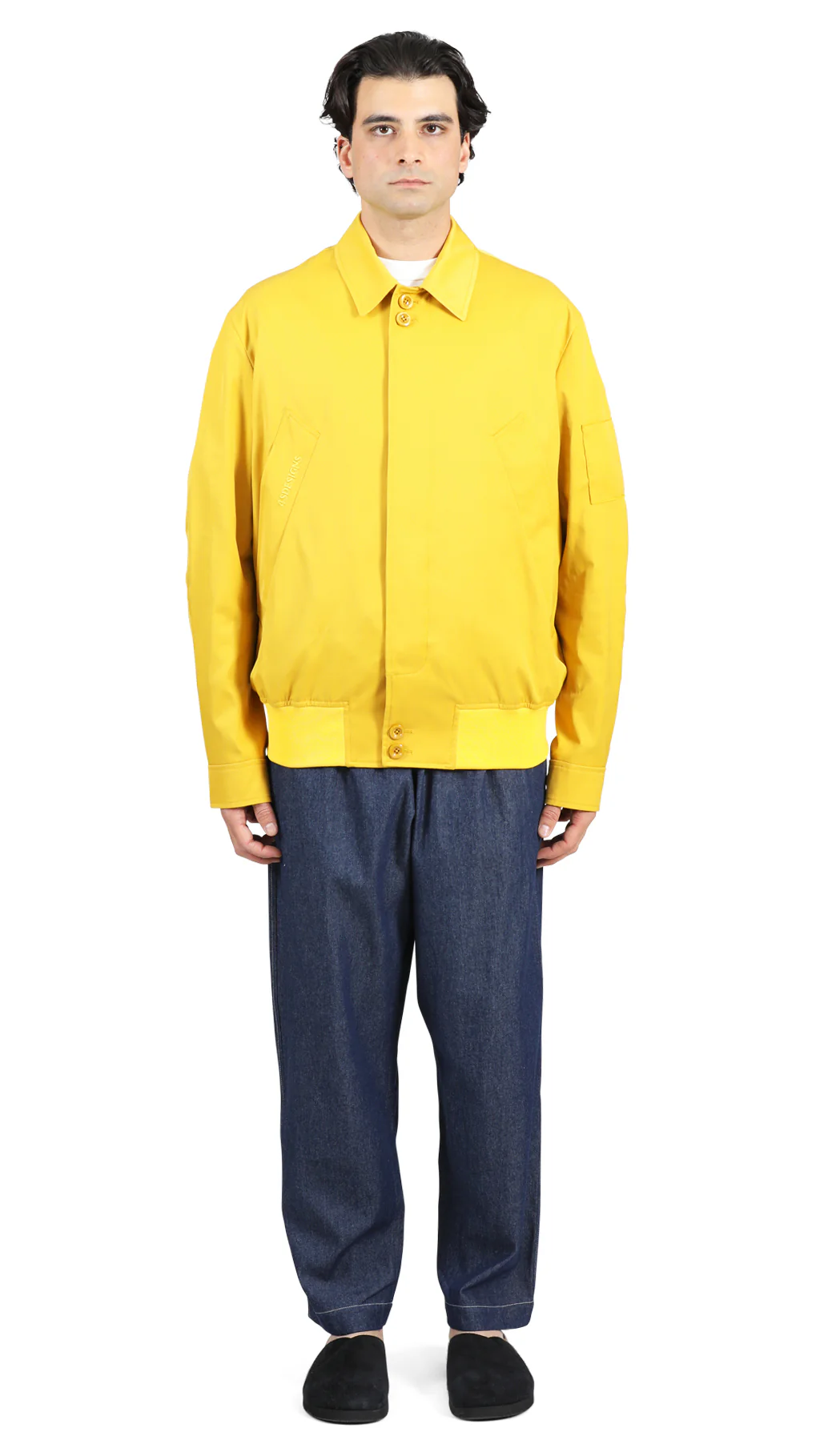 Split Raglan Bomber Yellow - Image 4
