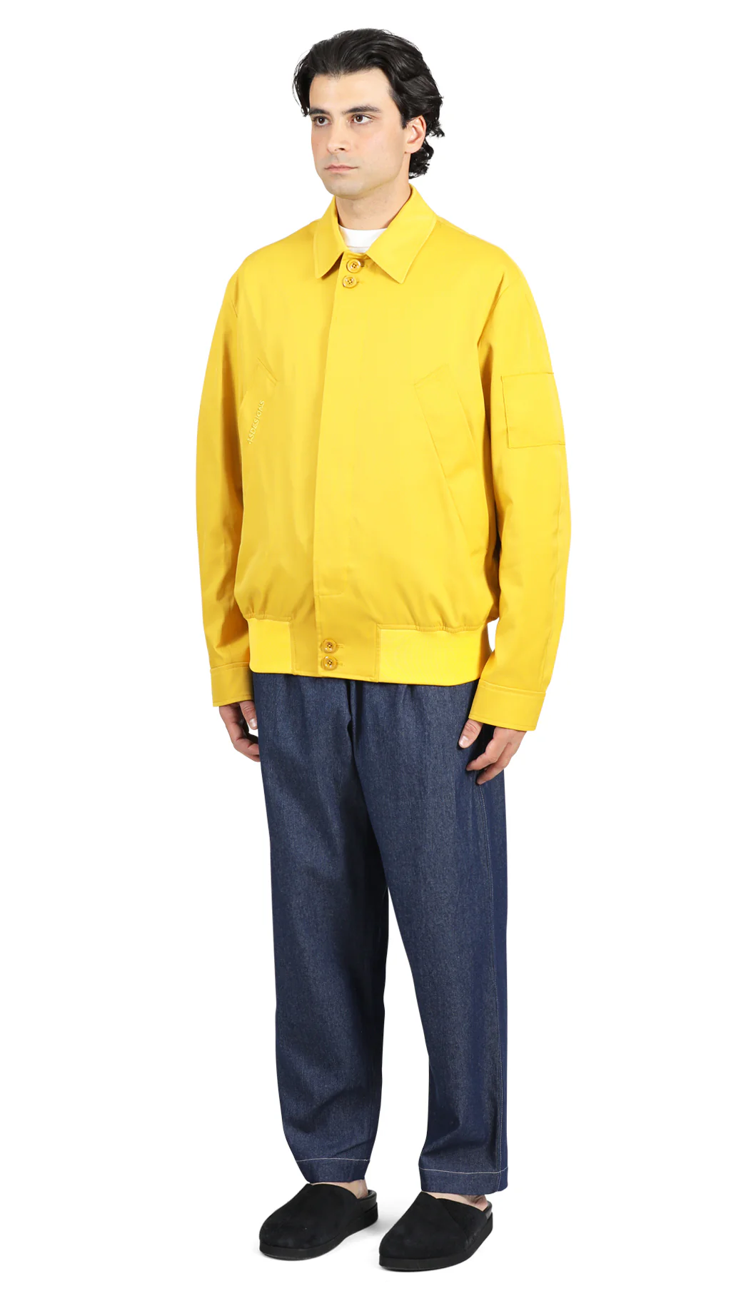 Split Raglan Bomber Yellow - Image 5