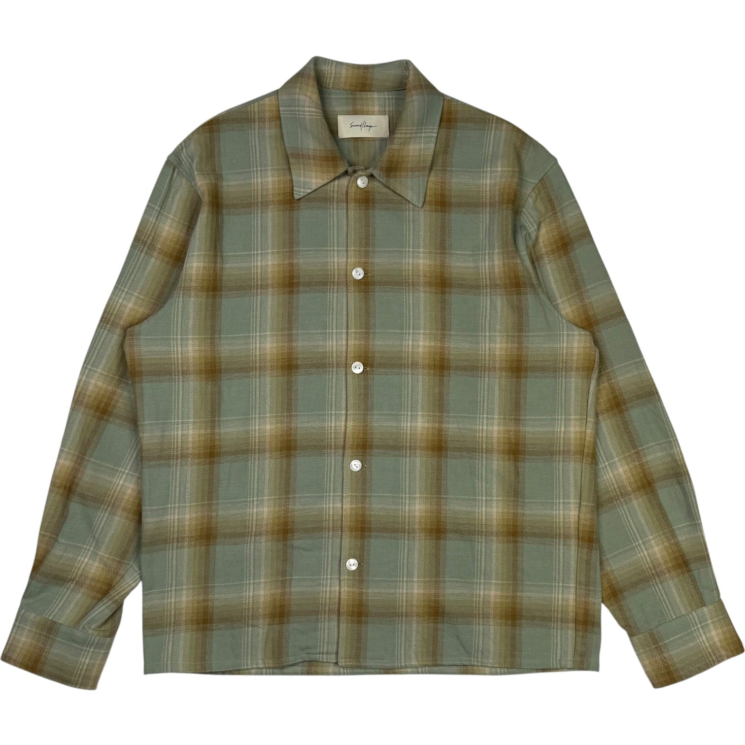 Logan Ombre LS Shirt Checkered Green