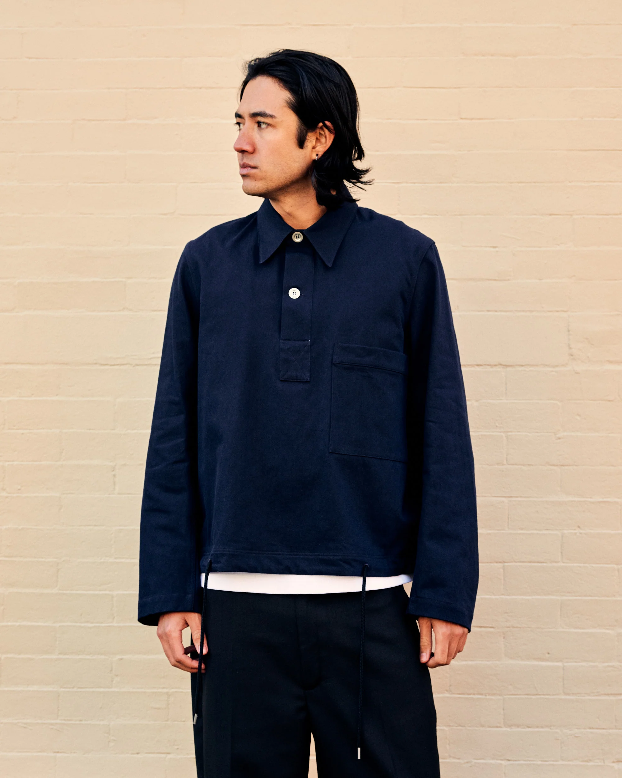 Stowe Slub Cotton Twill Indigo - Image 3