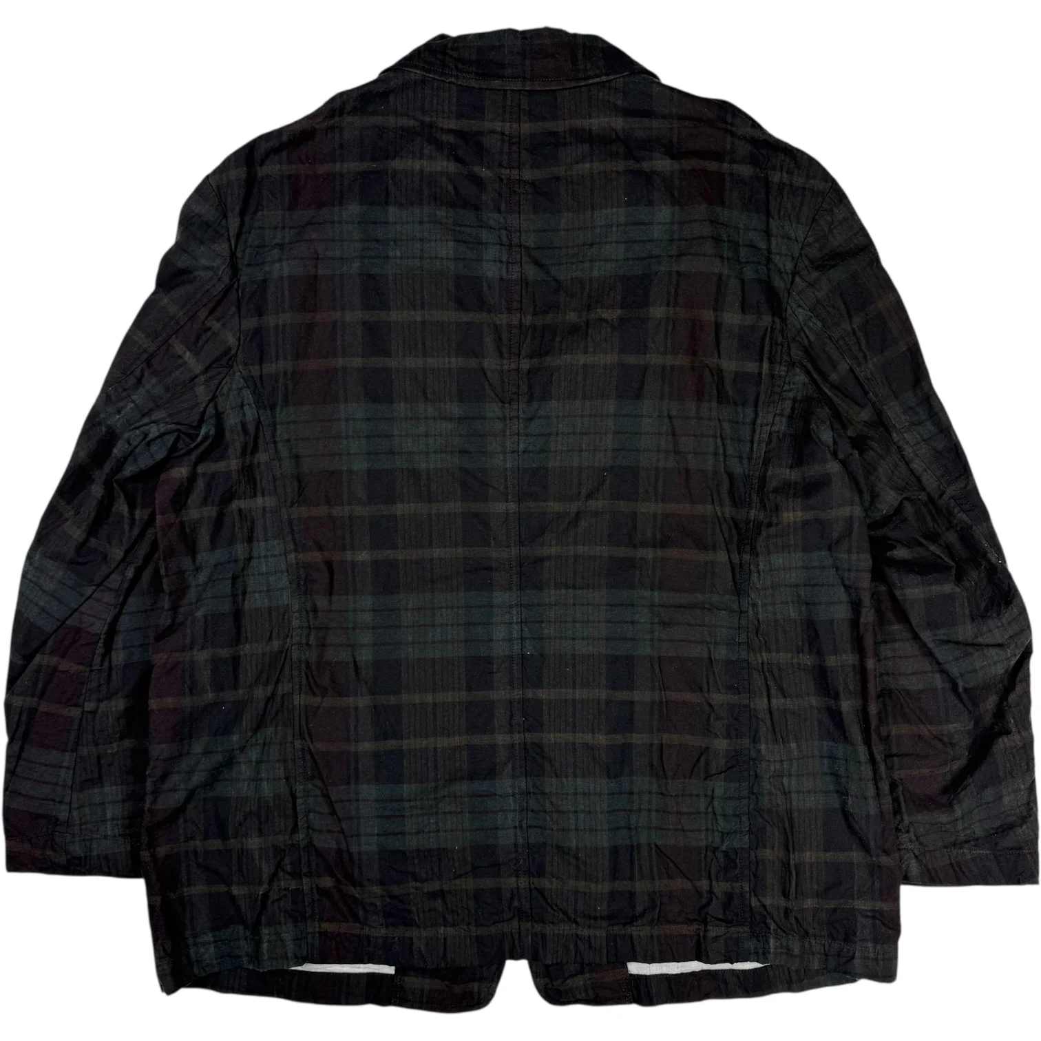 Sumi Madras Check Coverall Charcoal Cotton - Image 6