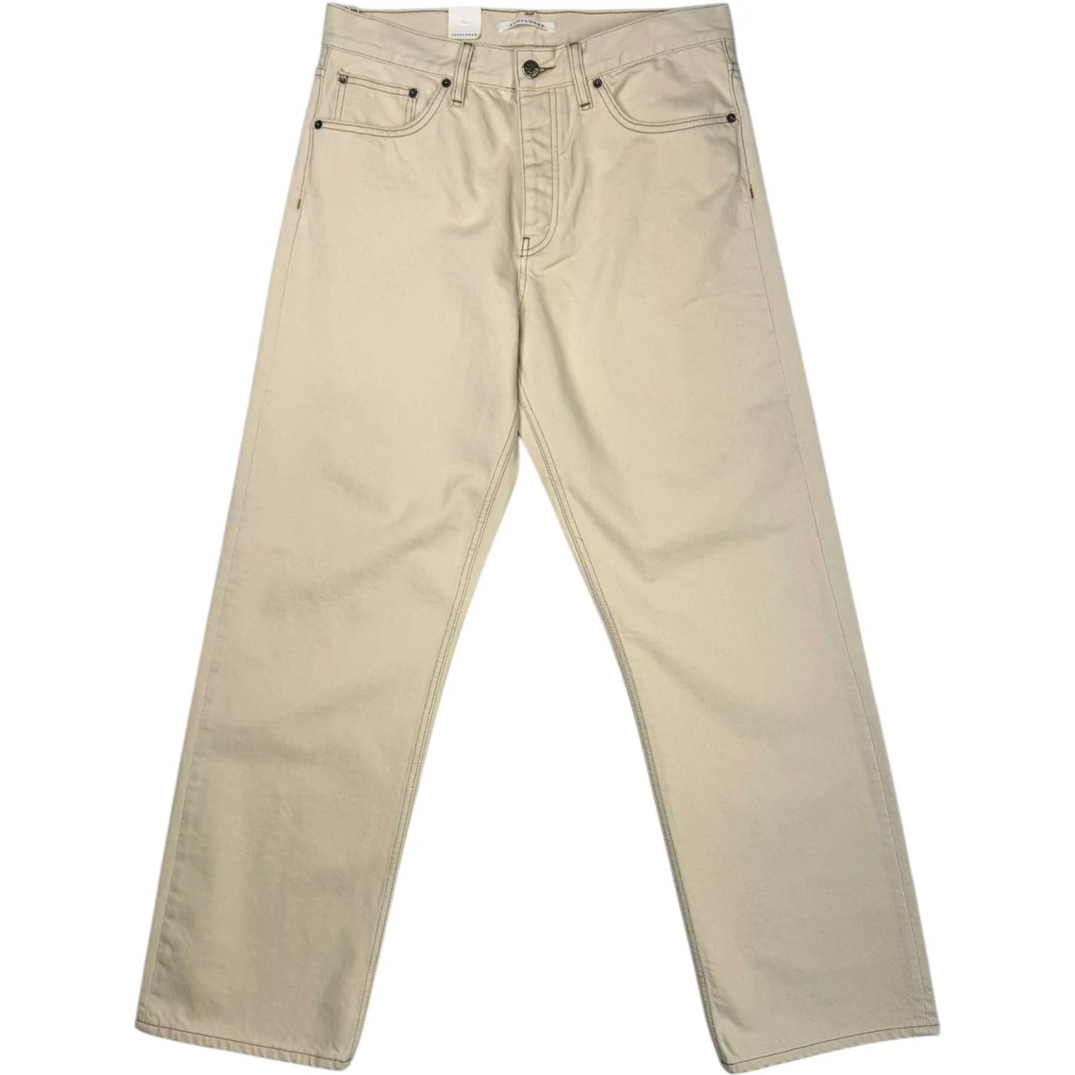 Loose Fit Ecru Contrast Denim