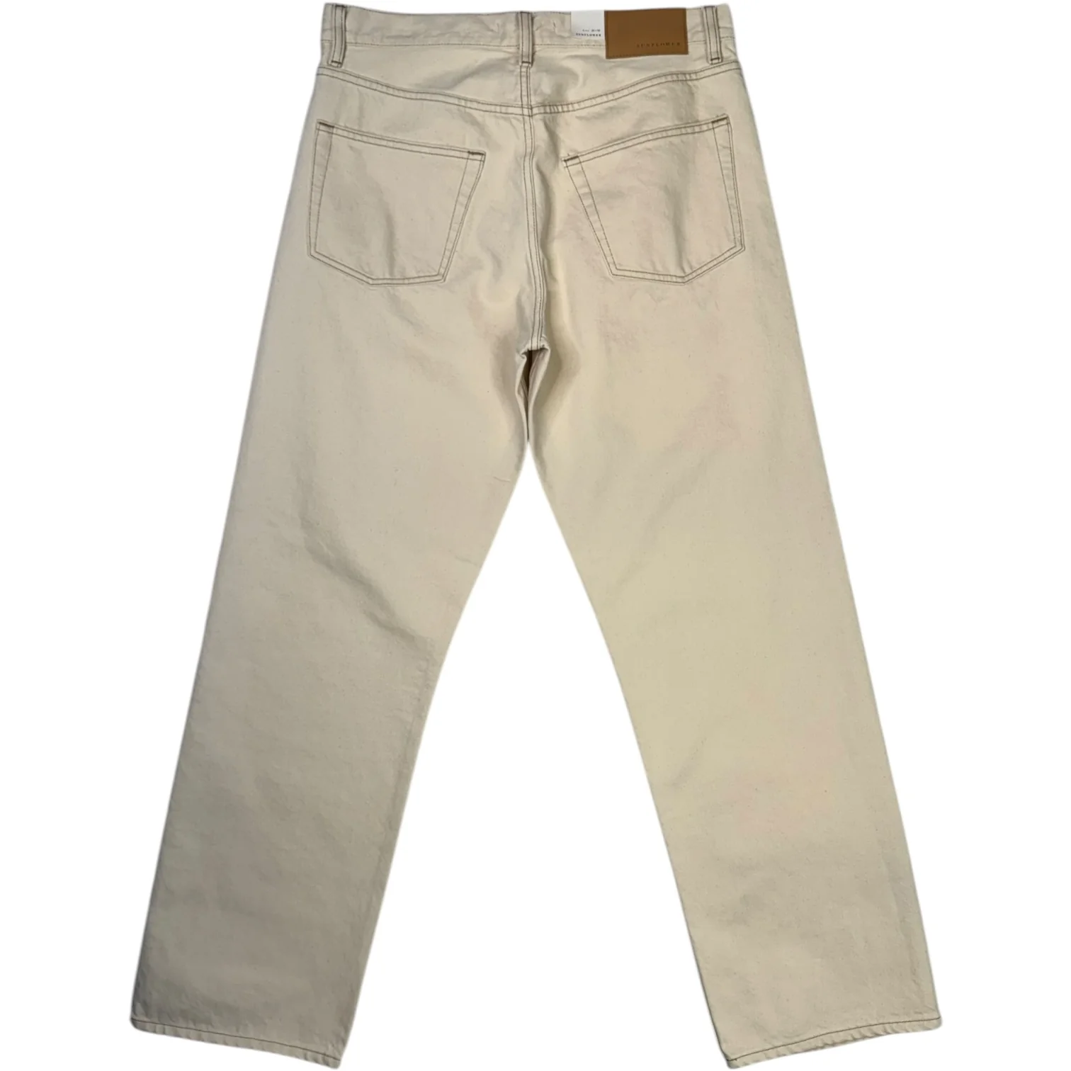 Loose Fit Ecru Contrast Denim - Image 2