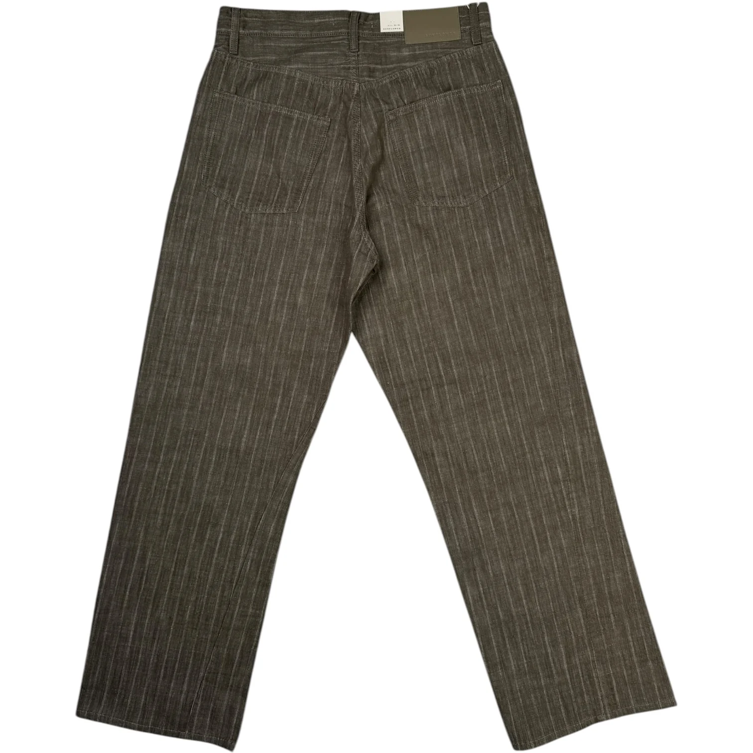 Wide Twist Stripe Khaki Denim - Image 2