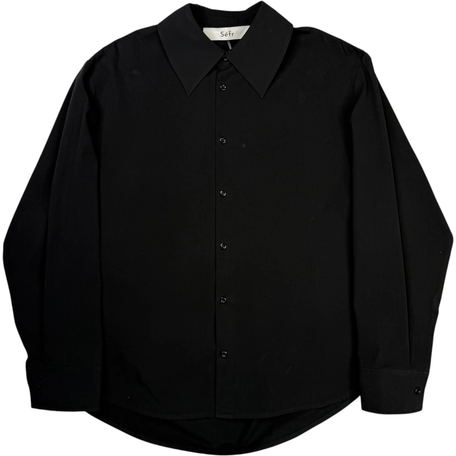 Trino Shirt Black Fine Poplin - Image 2