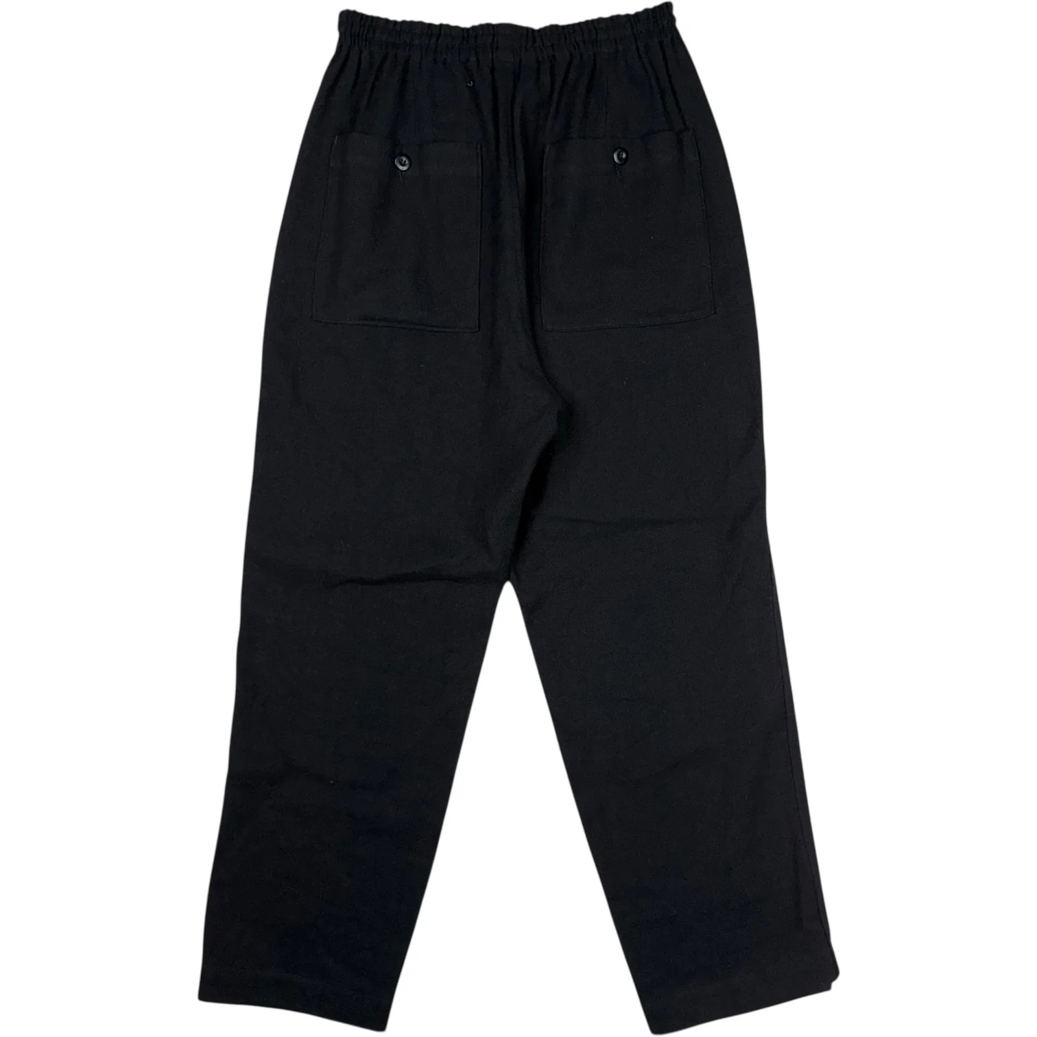 Twill Stretch Tapered Pants Black Polyester Blend - Image 2