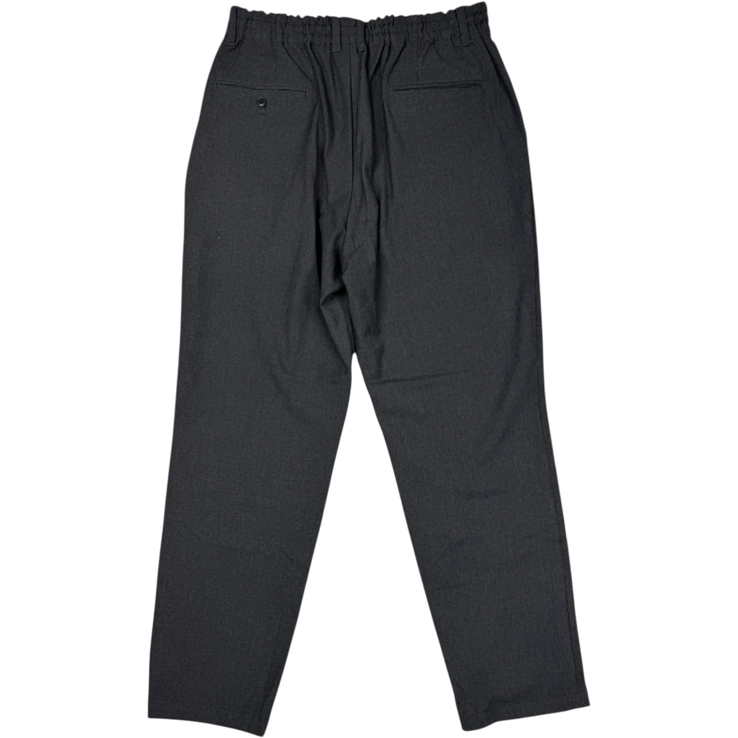 Twill Stretch Tapered Pants Charcoal Polyester Blend - Image 2