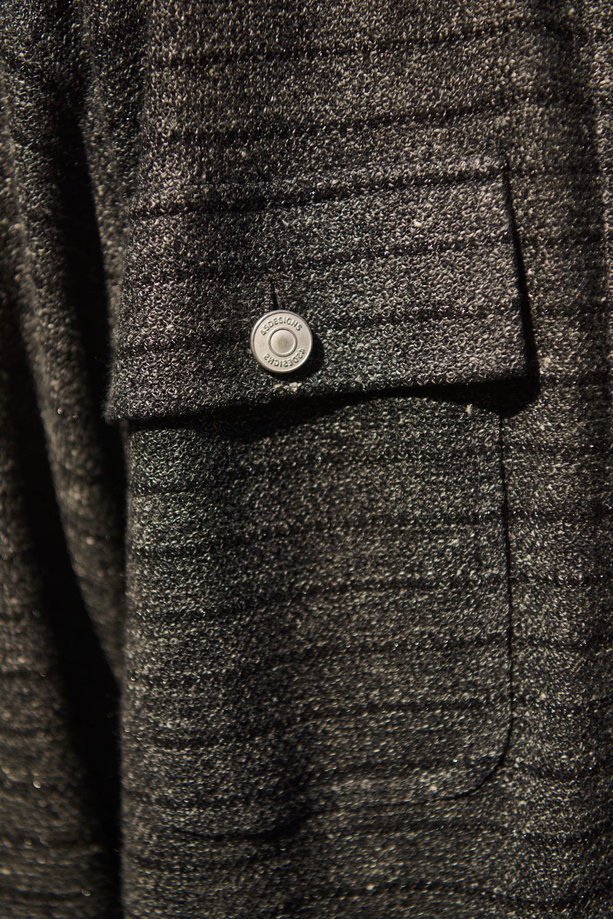 Utility Jacket Grey Black Dondi Jersey Exclusive Fabric - Image 12
