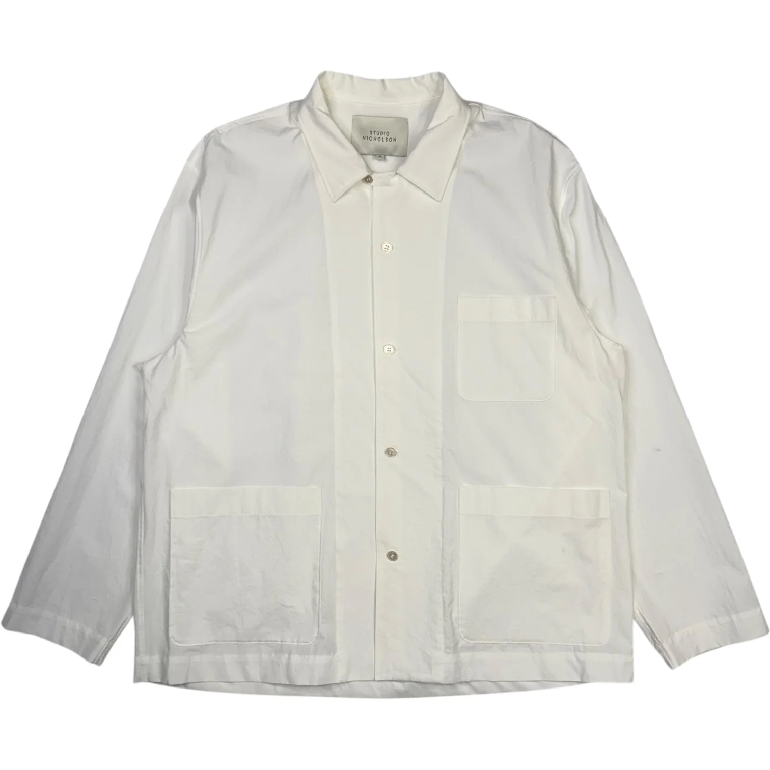 Three Pocket Overshirt Typewriter Cotton Optic White