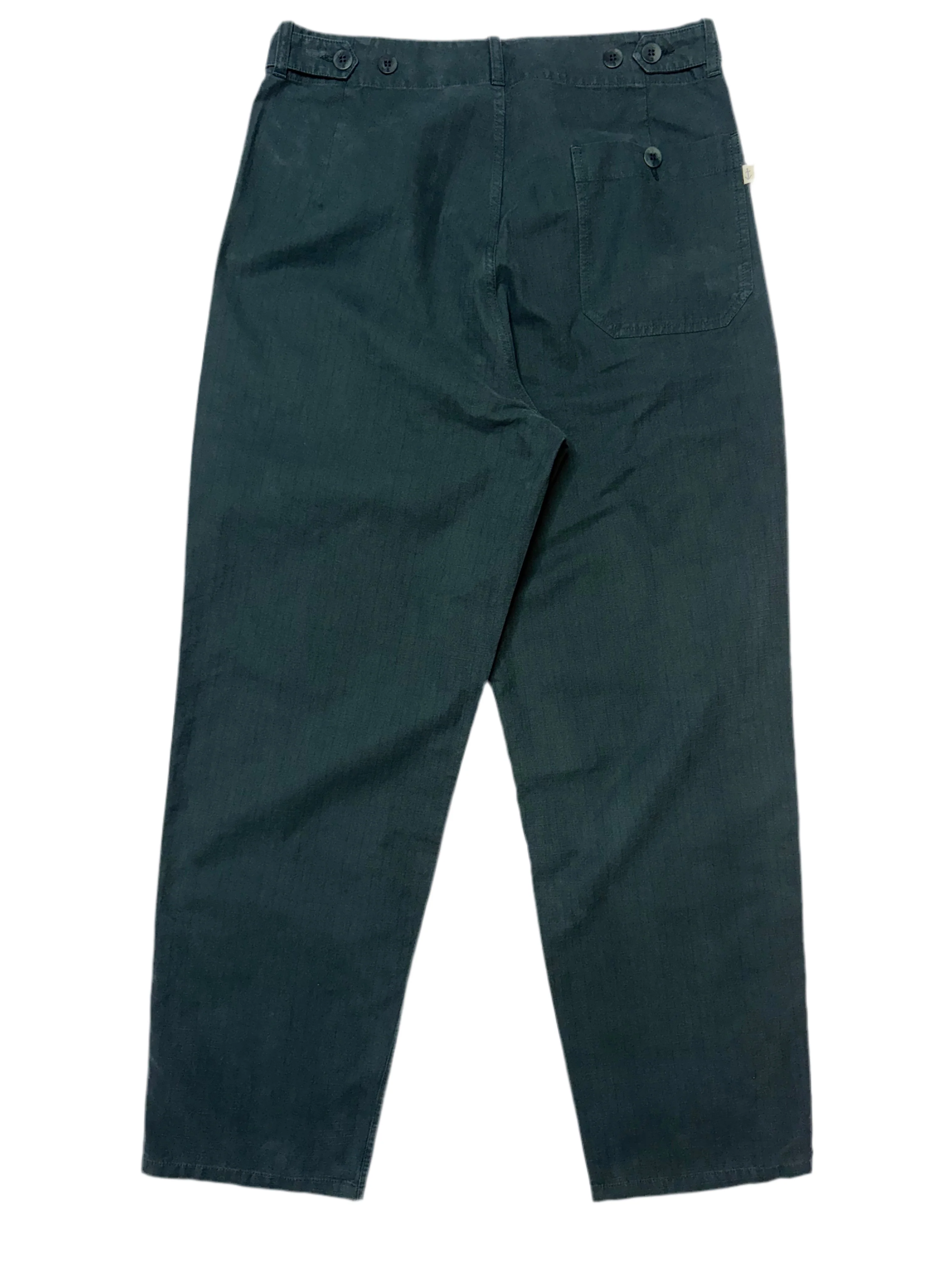 Vidal Painter Trousers Dark Green Ripstop Cotton - Image 2