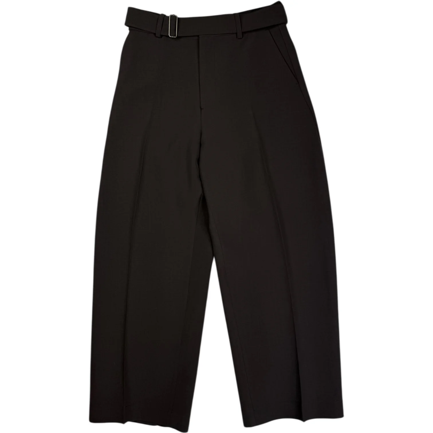 Vital Belted Trouser Black Grape Wool Nylon