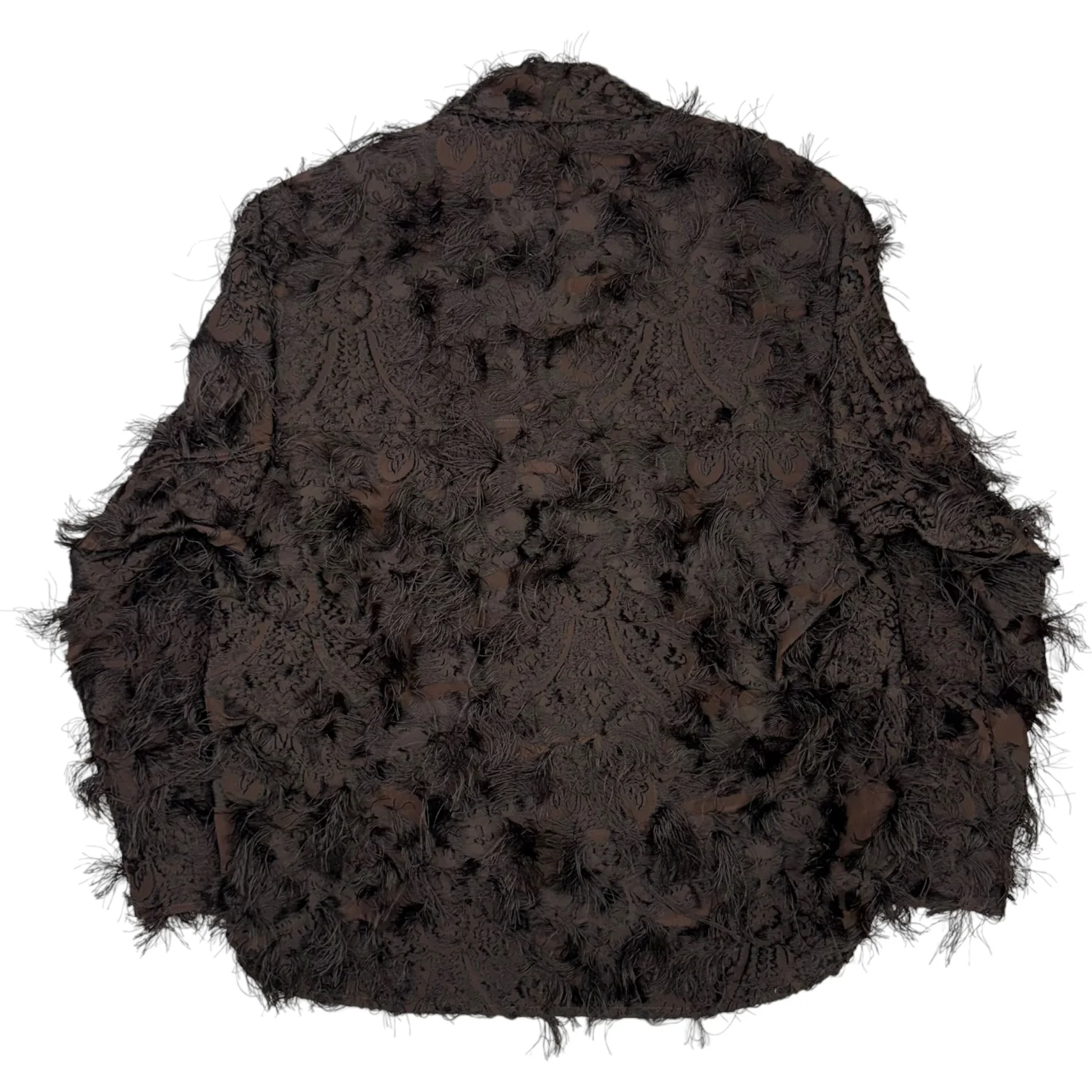Wes Shirt Fringed Brown - Image 3