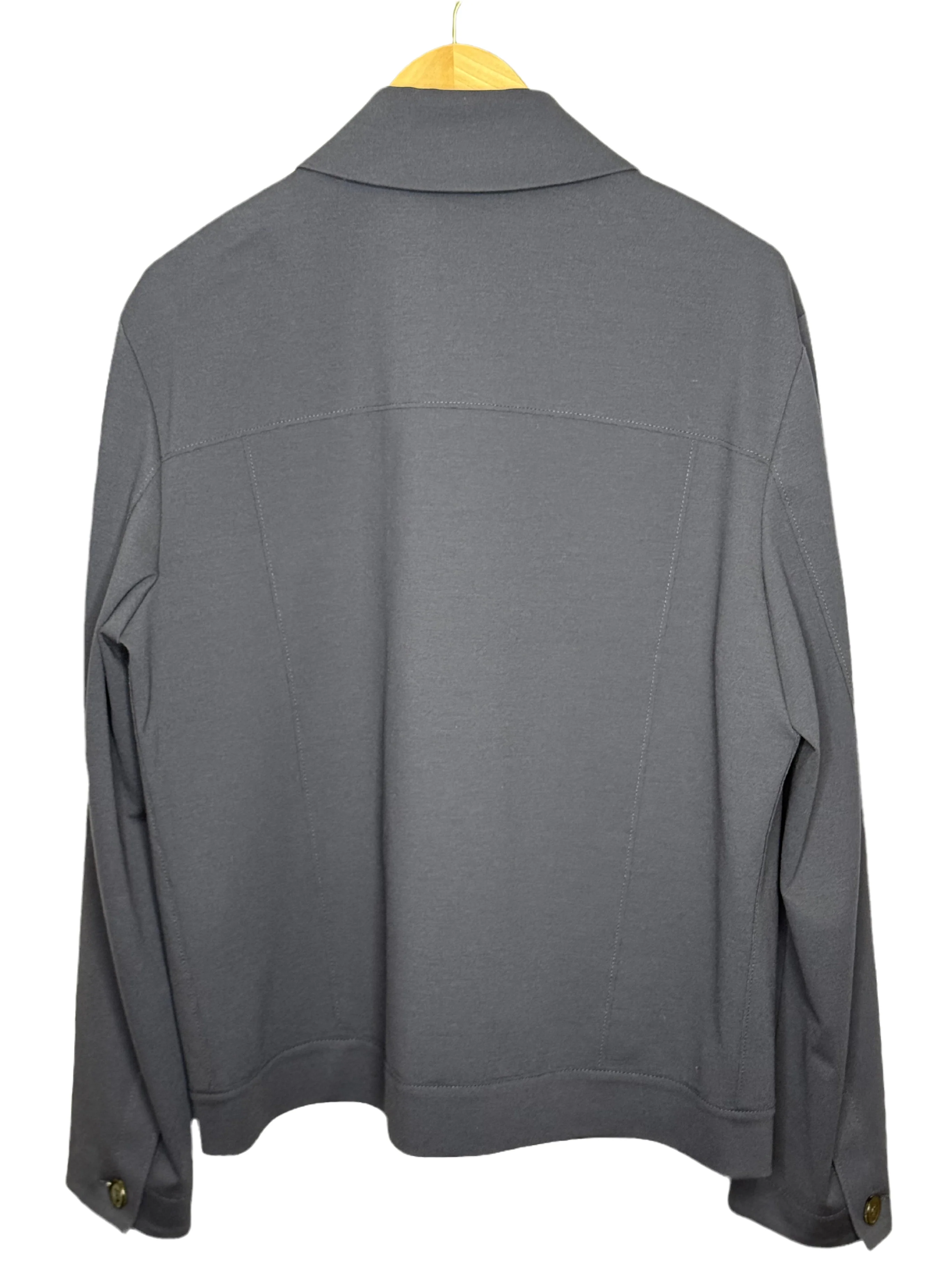 Western Jacket Technical Viscose Navy Blue - Image 2