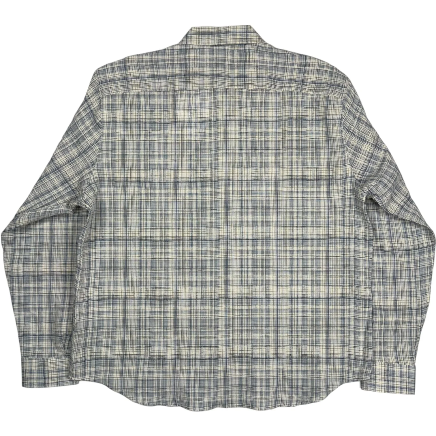 Wrinkle Shirt Sky Blue Cotton Linen - Image 2