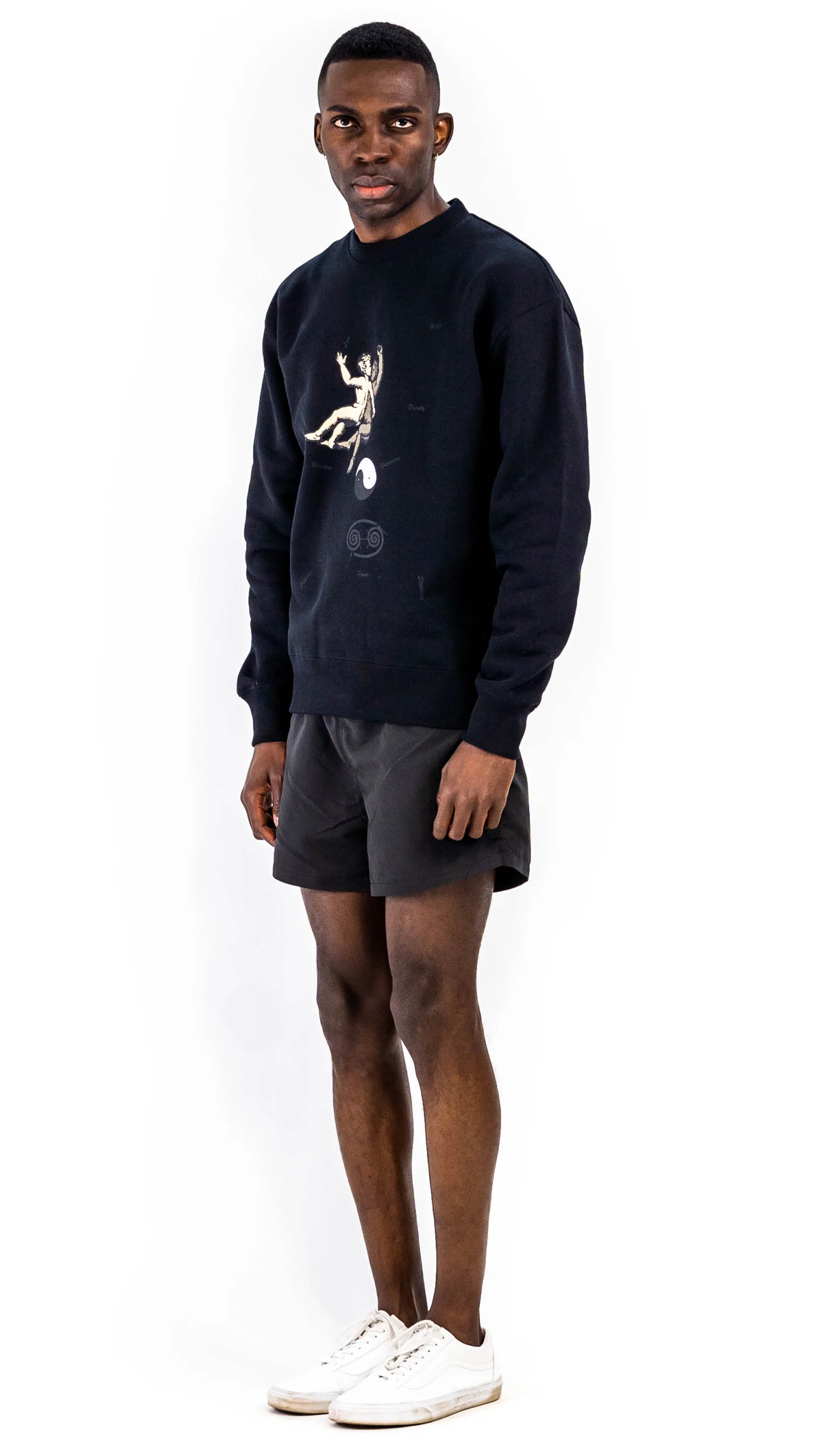 Zodiac Sweatshirt Black Cotton - Image 3